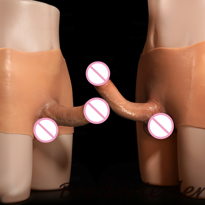 Silicone Strapon Penis Pants Skin Feeling Underwear Realistic Dildo Sex Toys gallery