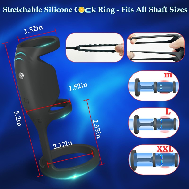 Couple Vibrator G-spot Dildo Massager Penis Cock Ring Adult Sex Toys For Men gallery