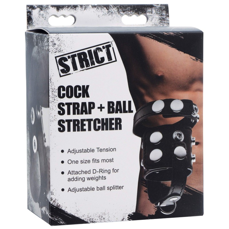 STRICT Cock Strap and Ball Stretcher – Black