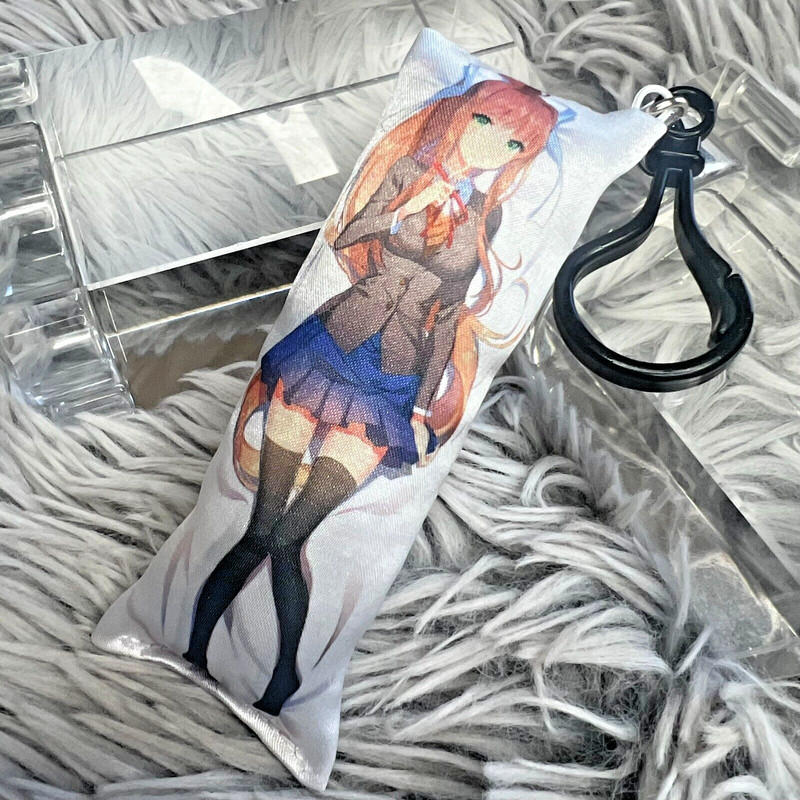 Hand Made Anime Doki Doki Literature Club Characters Body Pillow Plush Keychain