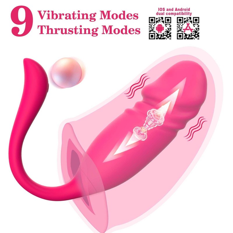 Thrusting G-Spot Dildo Wireless Vibrator Butt Egg Massager APP Control Sex Toys gallery