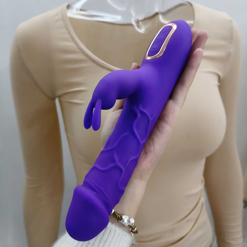 Rechargeable Rabbit Vibrator Heating G-spot Dildo Clit Massage Sex Toy for Women gallery