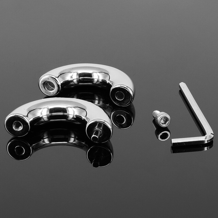 Metal Cock Penis & Ball Strecher Ring Male Delaying Ejaculation Exercise Tools gallery