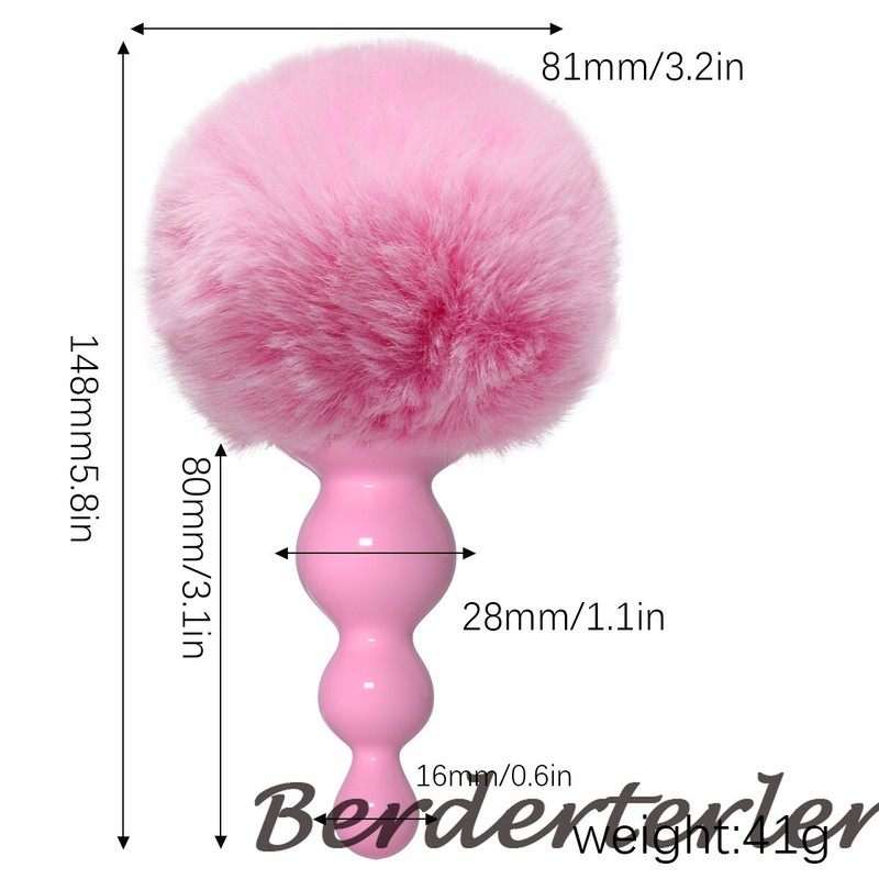 Silicone Anal Plug Plush Rabbit Tail Butt Plug Prostate Massager Tail Sex Toys gallery
