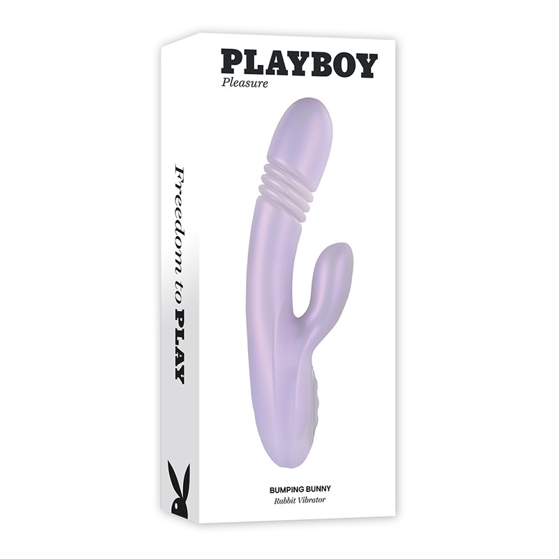 Playboy Bunny Rechargeable Thrusting Warming Dual Stimulation Vibrator