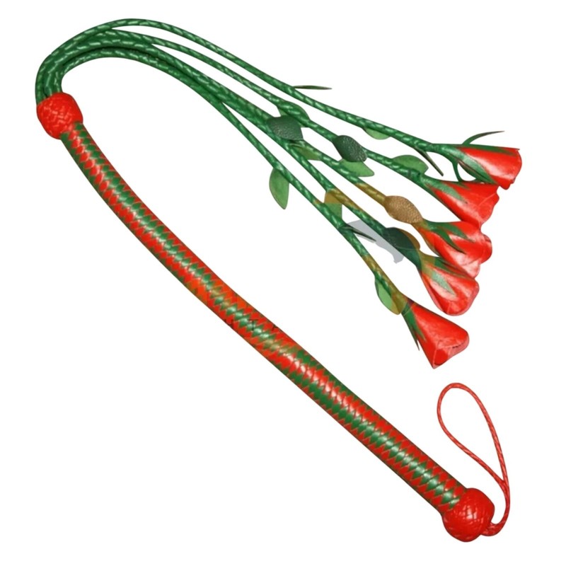 Handmade Genuine BDSM Leather Braided Whip 18 Inch Handle Artisan Leather Craft gallery