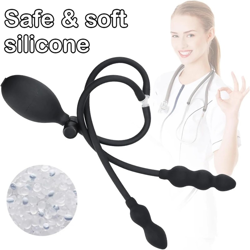 Inflatable Butt Plug Anal Dildo Adult Toys for Couples, Double Head Anal Plug An gallery