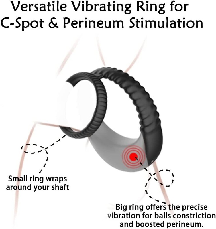Couples Vibrator G-spot Dildo Massager Cock Ring Adult Sex Toys For Women Men US gallery