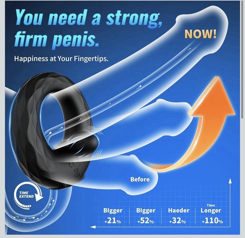 Vibrating Cock Ring for Couples with Flexible Bulb Clitoral 10 Vibration Modes gallery