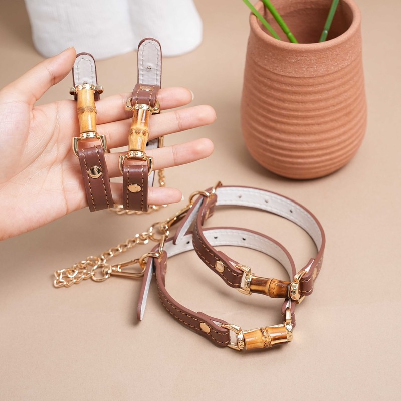 Adjustable PU Handcuffs Anklecuffs Mouth Gag Bamboo Joint Restraint BDSM Sex Toy