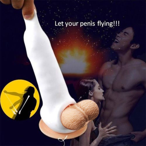 Male-Penis-Extension-Extender-Sleeve-Cock-Vibrator-Girth-Enlarger-Enhancer gallery