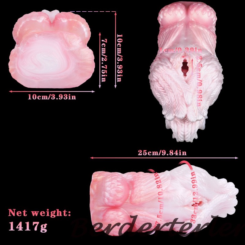Male Masturbator Pink-Gradient Silicone Stroker Pocket Pussy Sex Toy For Men gallery
