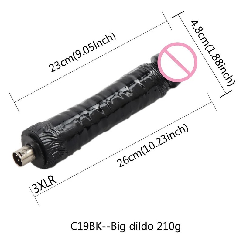 Silicone Big Black Dildo for Sex Machine Vac-U-Lock Attachements Penis Women