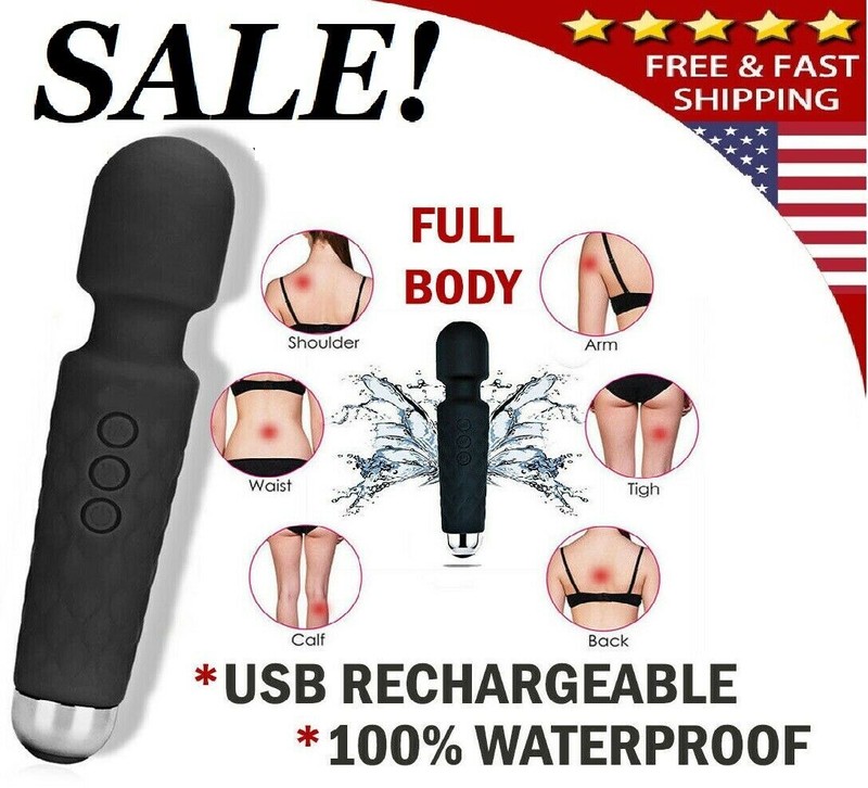 Cordless Massager Wand Vibrating Multispeed 8 Vibration Modes USB Rechargeable