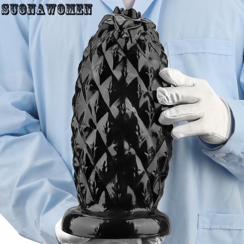 Gold Silicone 13cm Pineapple Penis Large Anal Plug Supplies Anal Dilator Sex Toy gallery