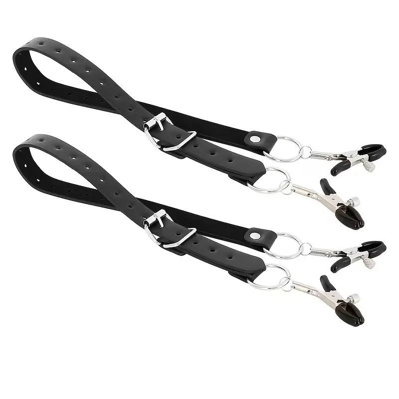 Labia Spreader Dilator Sex toys for Women BDSM Clamp Nipple Clips Leather Straps