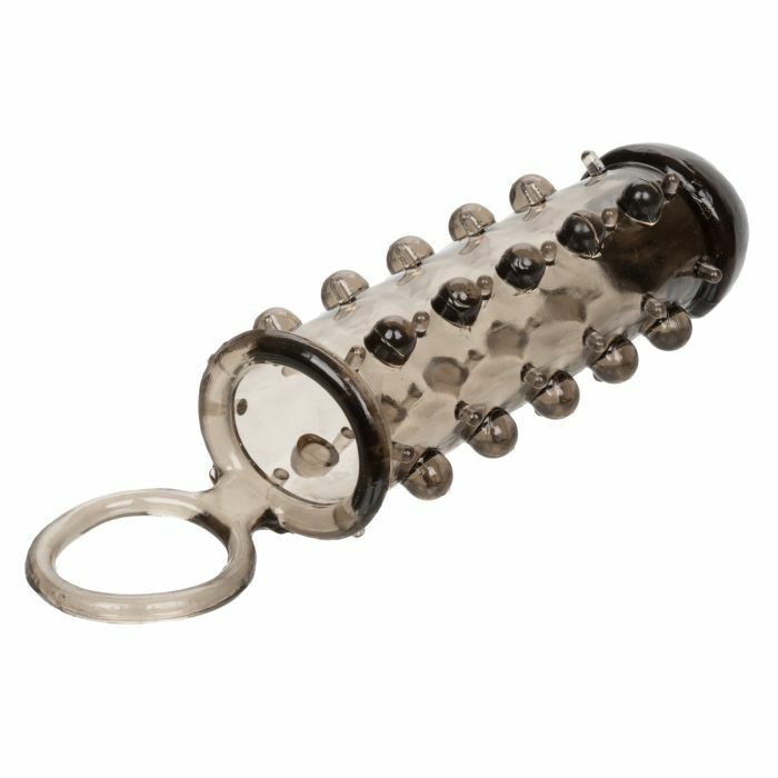 Penis Sleeve Stud Extender w/ Support Ring Grey Male Extension Enhancer Sheath gallery