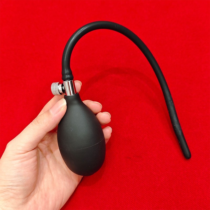 Male Inflatable Penis Plug Sounding Urethra Stimulate Cock Massager Sex Toys Men gallery