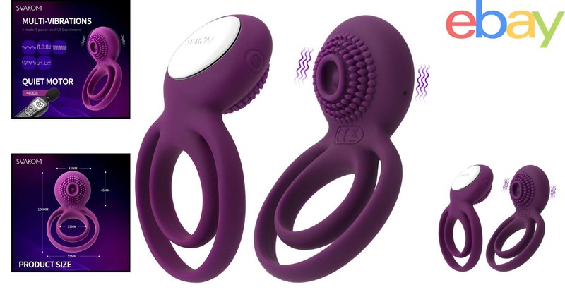 Vibrating Dual Penis Rings for Couples, Waterproof Silicone Clitoral Stimulation gallery