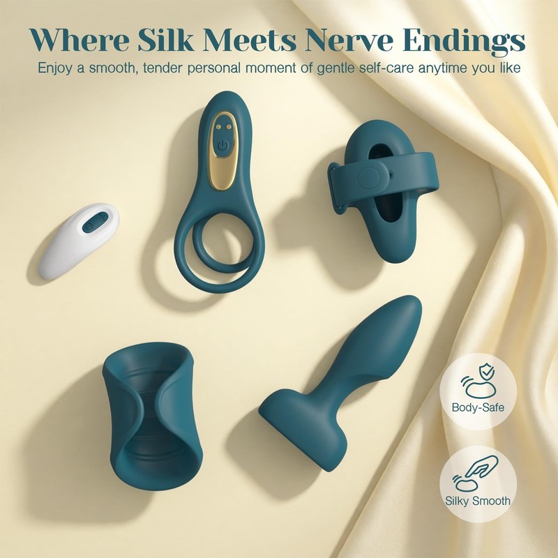 Tracy's Dog Vibrator Kit for Couples, Removable Vibrating Bullet with 4 Silic... gallery