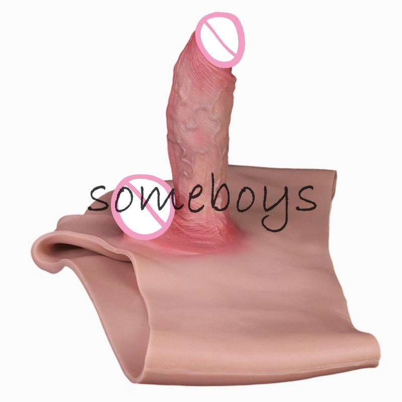 Strap-on Penis Sleeve Pants Extender Hollow Sleeve Textured Men Cock Enlarger gallery