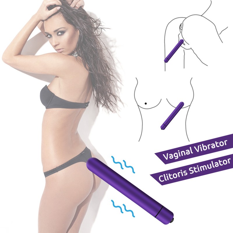 Extra Long Slender Bullet Vibrator Clit Anal G-Spot Sex Toy For Women-Multispeed gallery