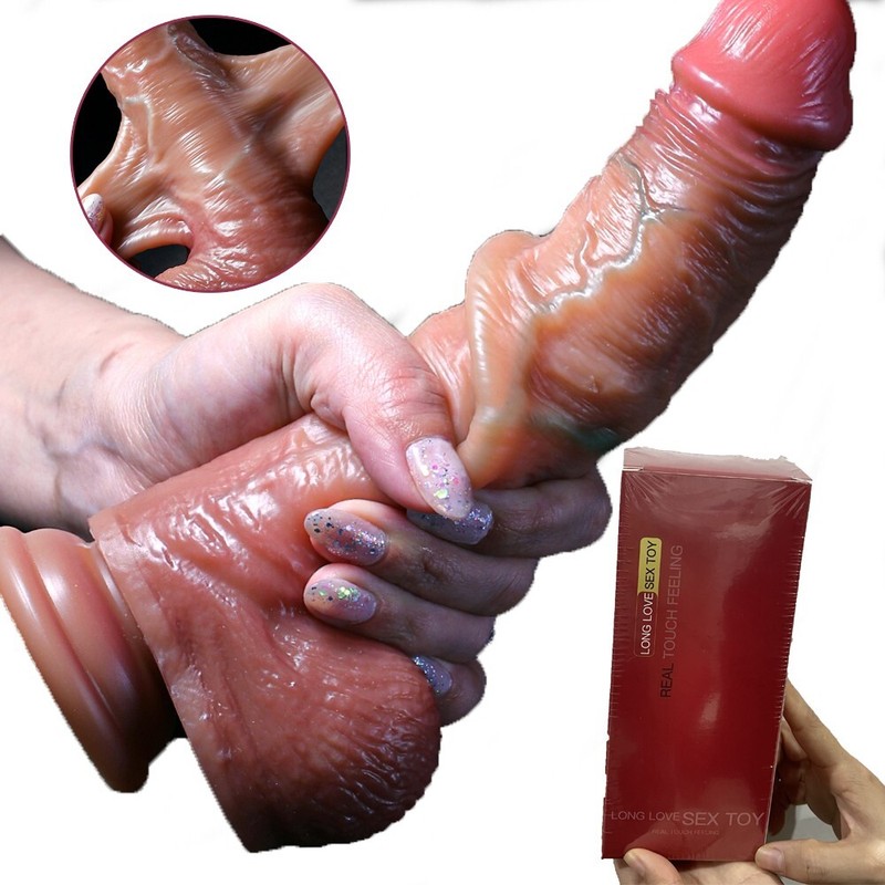 Dildo Liquid Silicone Realistic Skin Feeling Soft Huge Penis Suction Big Dick US