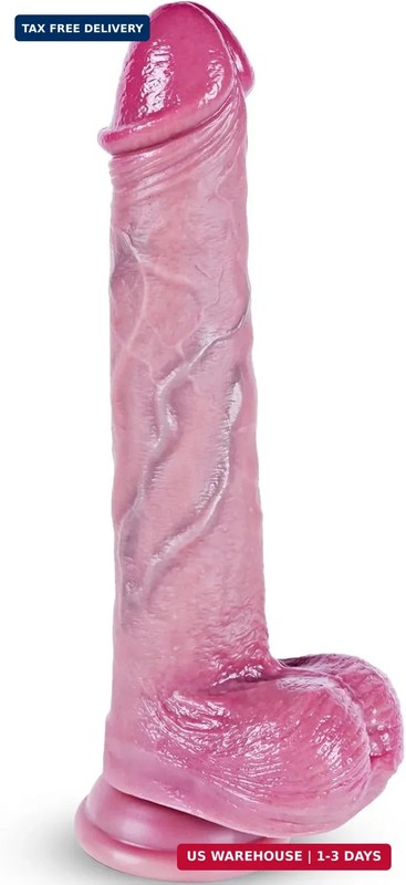 9 inch Realistic Large Dual Density Dildo, Big Anal Silicone Dildo for Vaginal G
