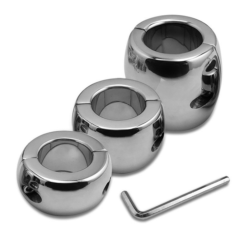 Heavy Ball Stretcher Height 20/30/40/60mm Stainless Steel Testicle Scrotum Lock