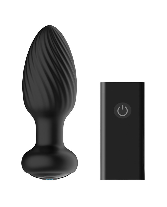 Nexus Tornado Rotating & Vibrating Medium Butt Plug w/Remote - Black gallery