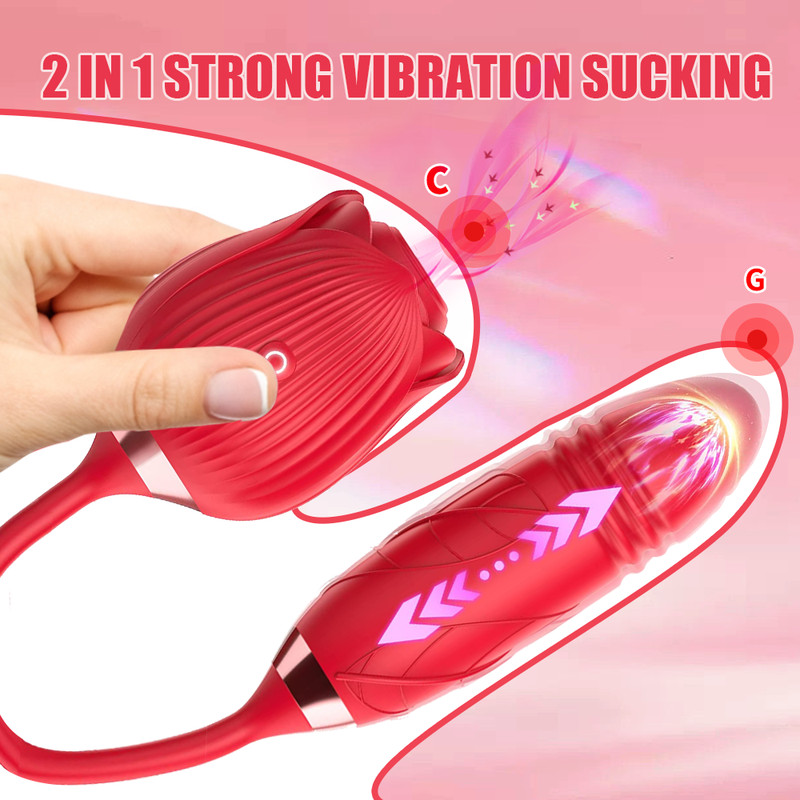 10 speed Rose Female Anniversary Female Birthday Gift Massage Tongue Licking HOT