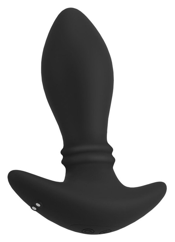 Vibrating Anal Plug with Rotating Rings Rechargeable Remote Control 10 Vibration
