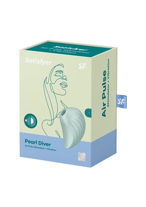 Satisfyer Pearl Diver Rechargeable Silicone Clitoral Stimulator – Mint