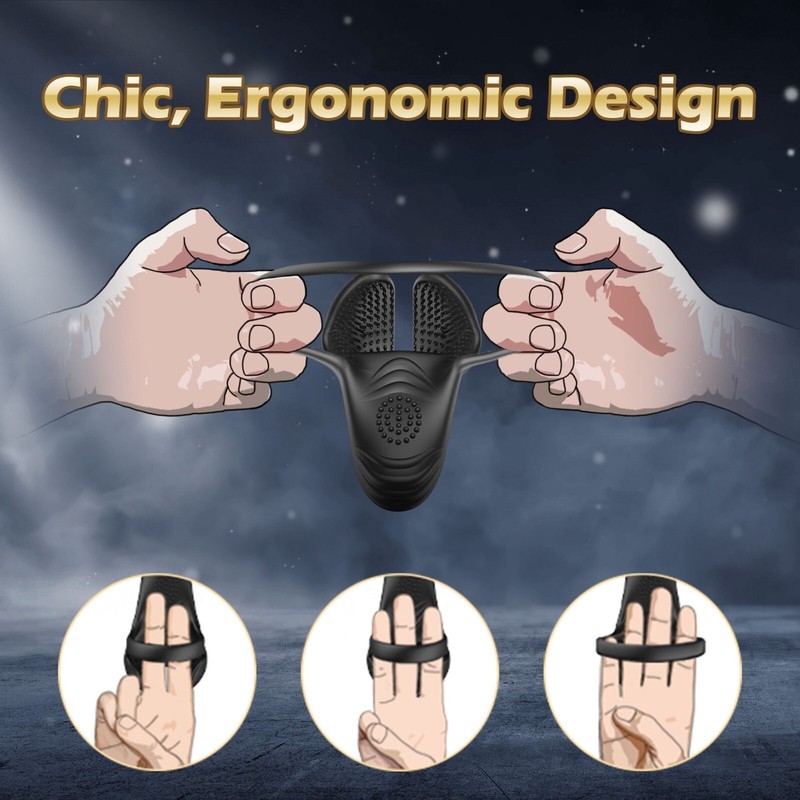 Vibrating Cock Ring Adjustable Penis Ring Silicone Rechargeable Sex Toys for Men gallery