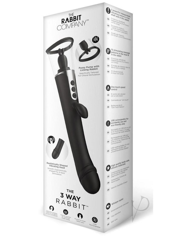 The Rabbit Company The 3 Way Rabbit Rechargeable Silicone Triple Stimulating