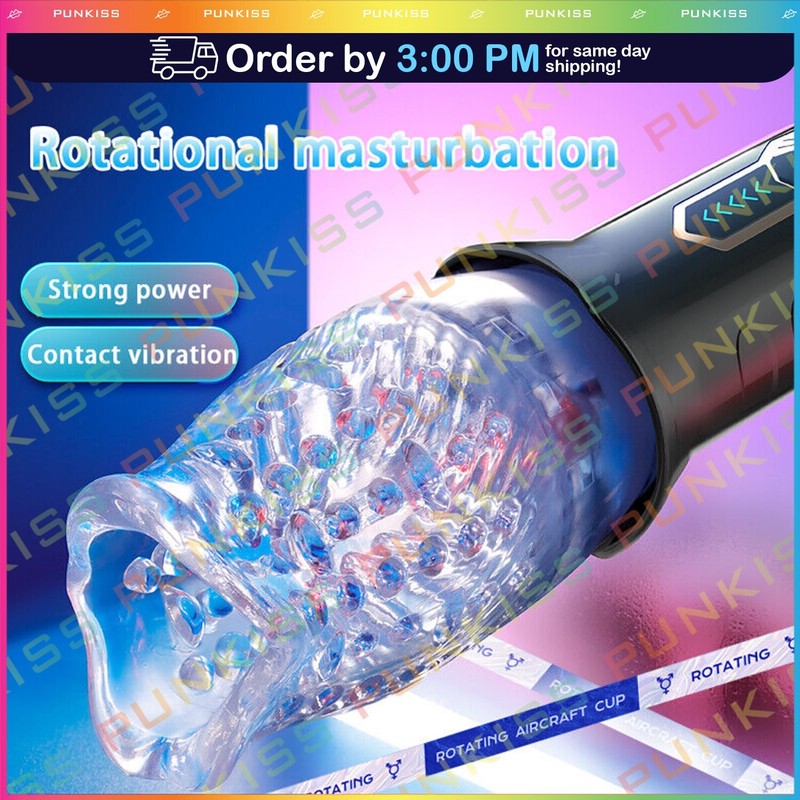 THE MALE ROSE Rotating Vibrating Masturbator💋Automatic Blowjob Sex Toy for Men