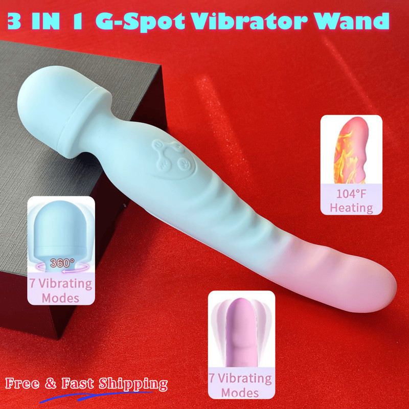 Double Head Vibrator Stick G-Spot Massager Dildo Sex Toys Women Heating Gift