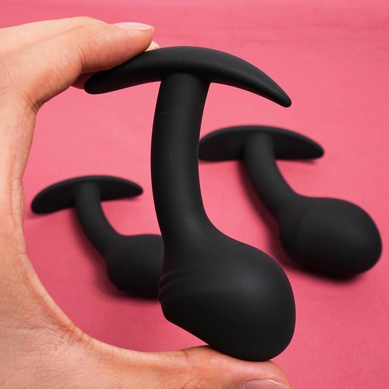 Wearable Anal Plug Silicone Male Prostate Massager Butt Probe Plug S/M/L Dildo gallery