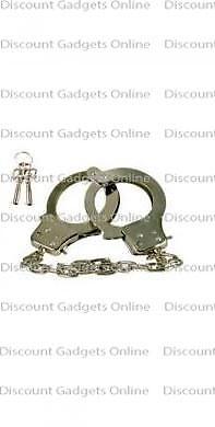POLISHED Chrome Handcuffs Steel Cuffs Bondage Fetish w/ QUICK RELEASE gallery