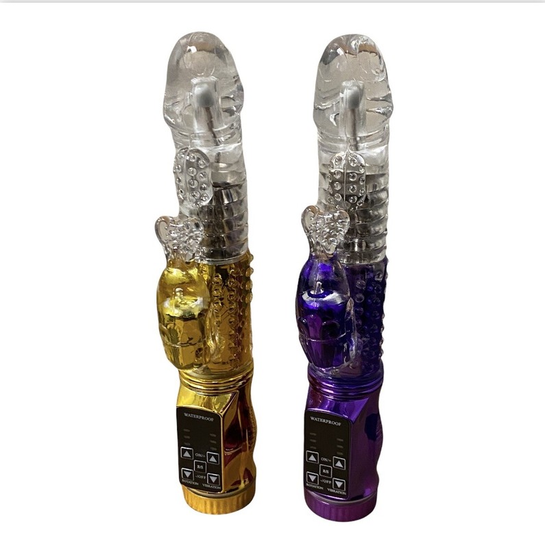 Rabbit Vibrator Dildo G-spot Vibe Waterproof Massager Sex Toys for Women Female