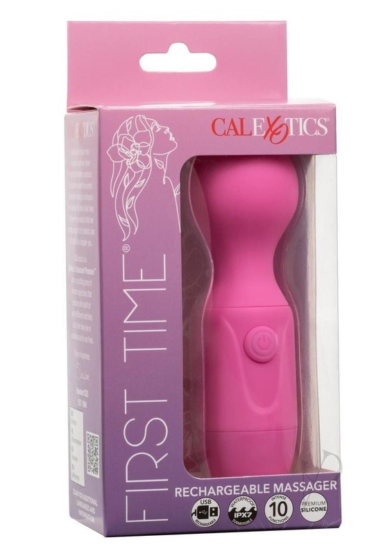 First Time Rechargeable Silicone Massager – Pink