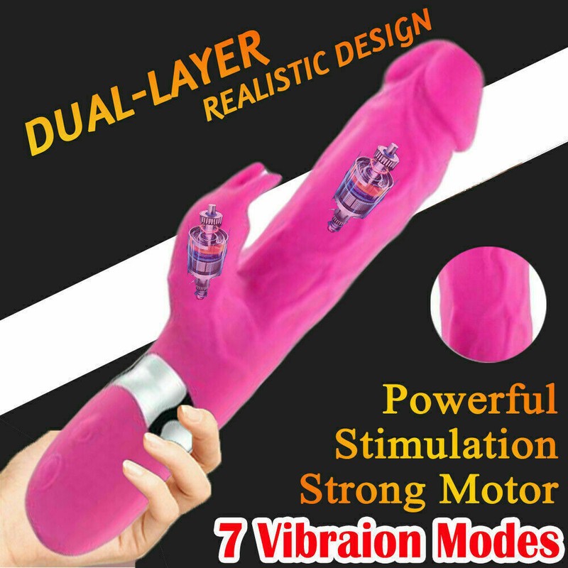 G-Spot Dildo Rabbit Vibrator Clit Massager Thrusting Rotating Sex Toys for Women gallery