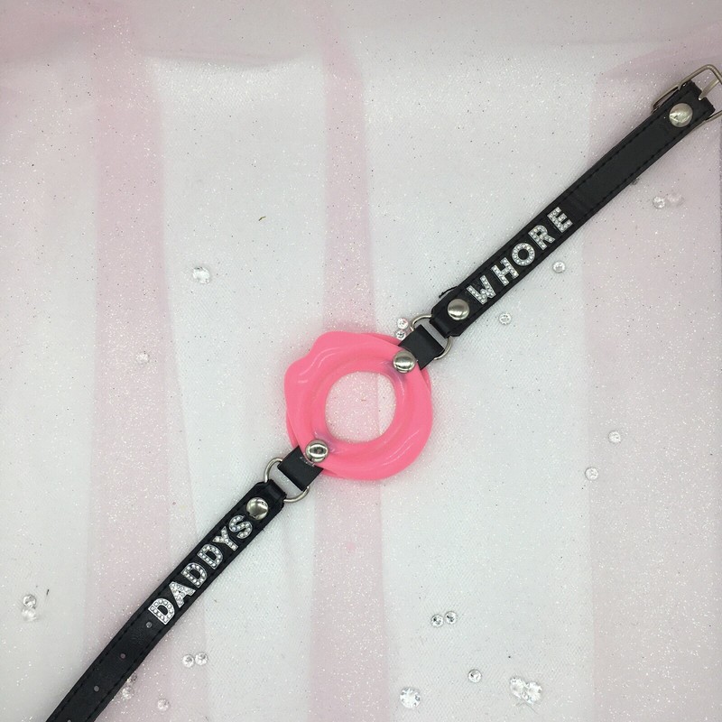 DDLG Submissive Bondage Open Lips Mouth Gag Ball BDSM Petplay Daddy’s Slut Whore gallery