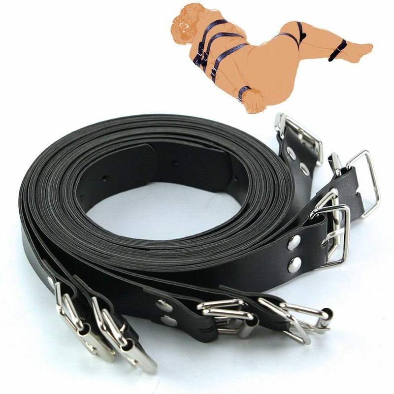 7PC/Set Slave Pu Leather Straps Bondage Full Body Harness Restraints Strait BDSM