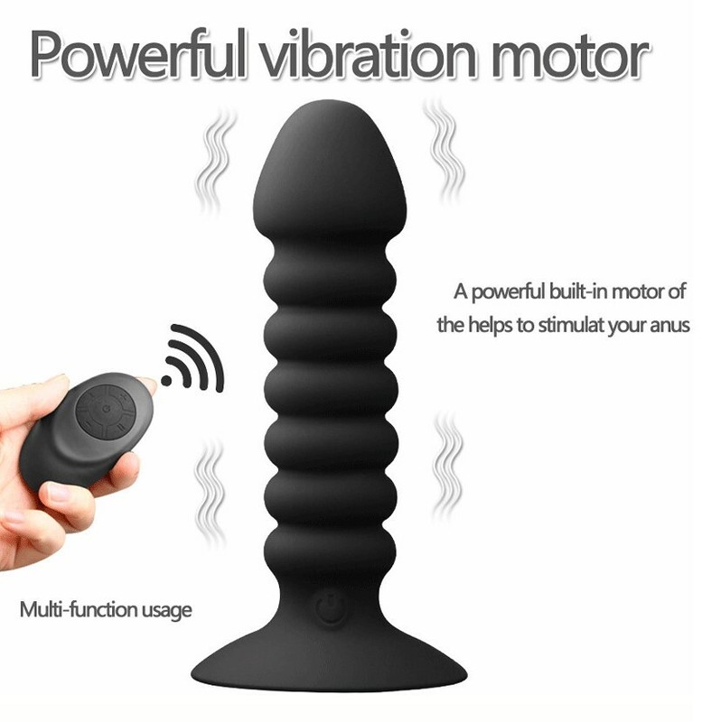 Anal-Bead-Butt-Plug-G-spot-Vibrator Dildo-Prostate-Massager-Men-Women-Sex-Toy gallery