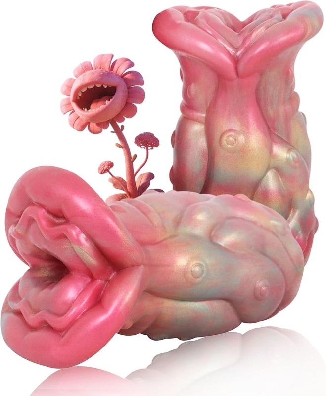 Soft Silicone Fantasy Sex Toy Male Masturbator Soft Silicone Realistic Flowered