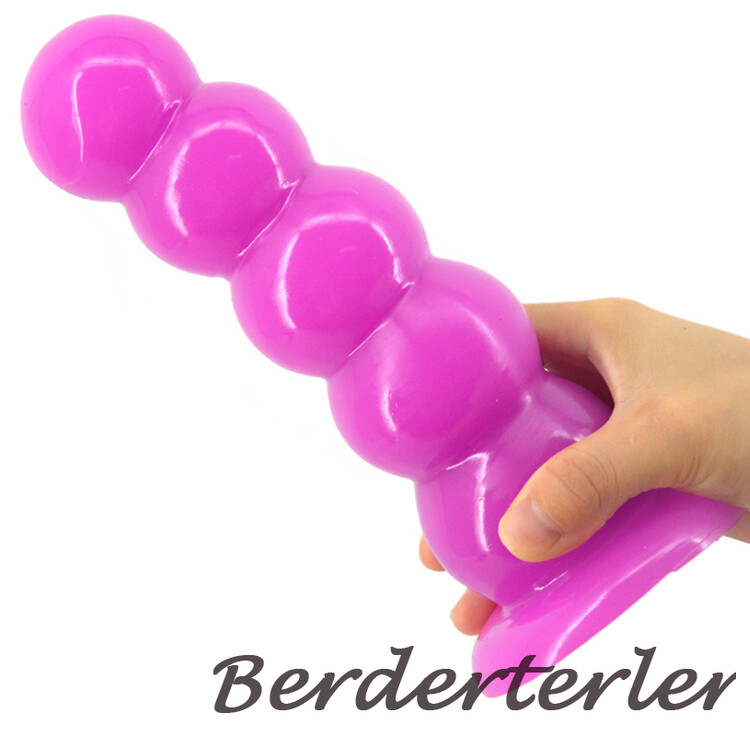 Wine Red Transparent Big Ice-sugar Gourd Anal Plug Soft Transparent Sex Toys gallery