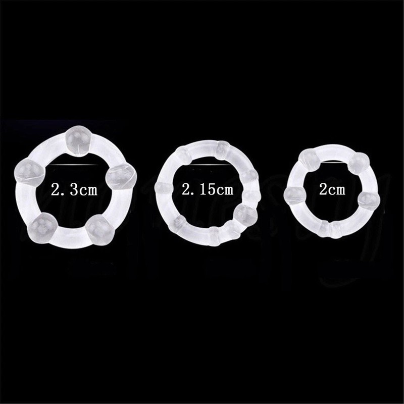 3Pcs Cock Ring Super Stretchy Strong Stay Harder Penis Rings Men ED Solution gallery