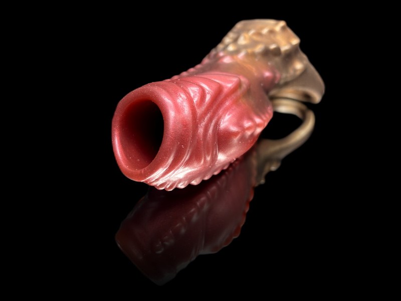 Male Penis Sleeve – Wearable Demon Penis Open Sheath – Fantasy Couple&rsquo;s Sex Toy