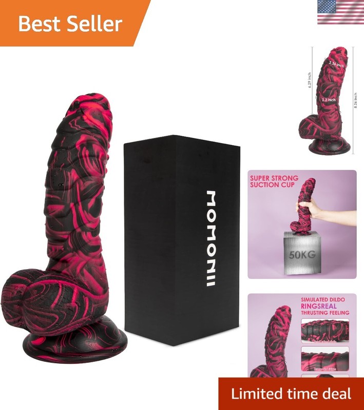 8.26 Inch Colorful Silicone Dildo - Waterproof & Suction Cup for Hands-Free Fun